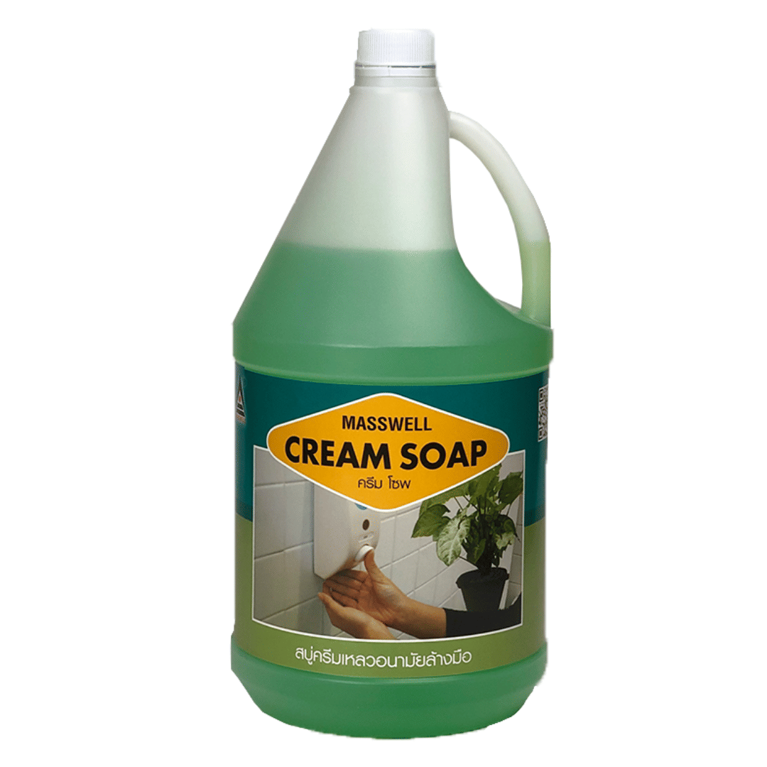 สบู่เหลวล้างมือ MASSWELL CREAM SOAP (MW-TP06-G) สีเขียวใส ขนาด 3.5 ลิตร_0